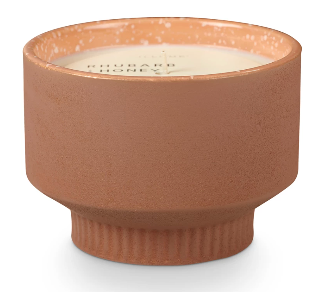 Rhubarb & Honey Verde Ceramic Candle