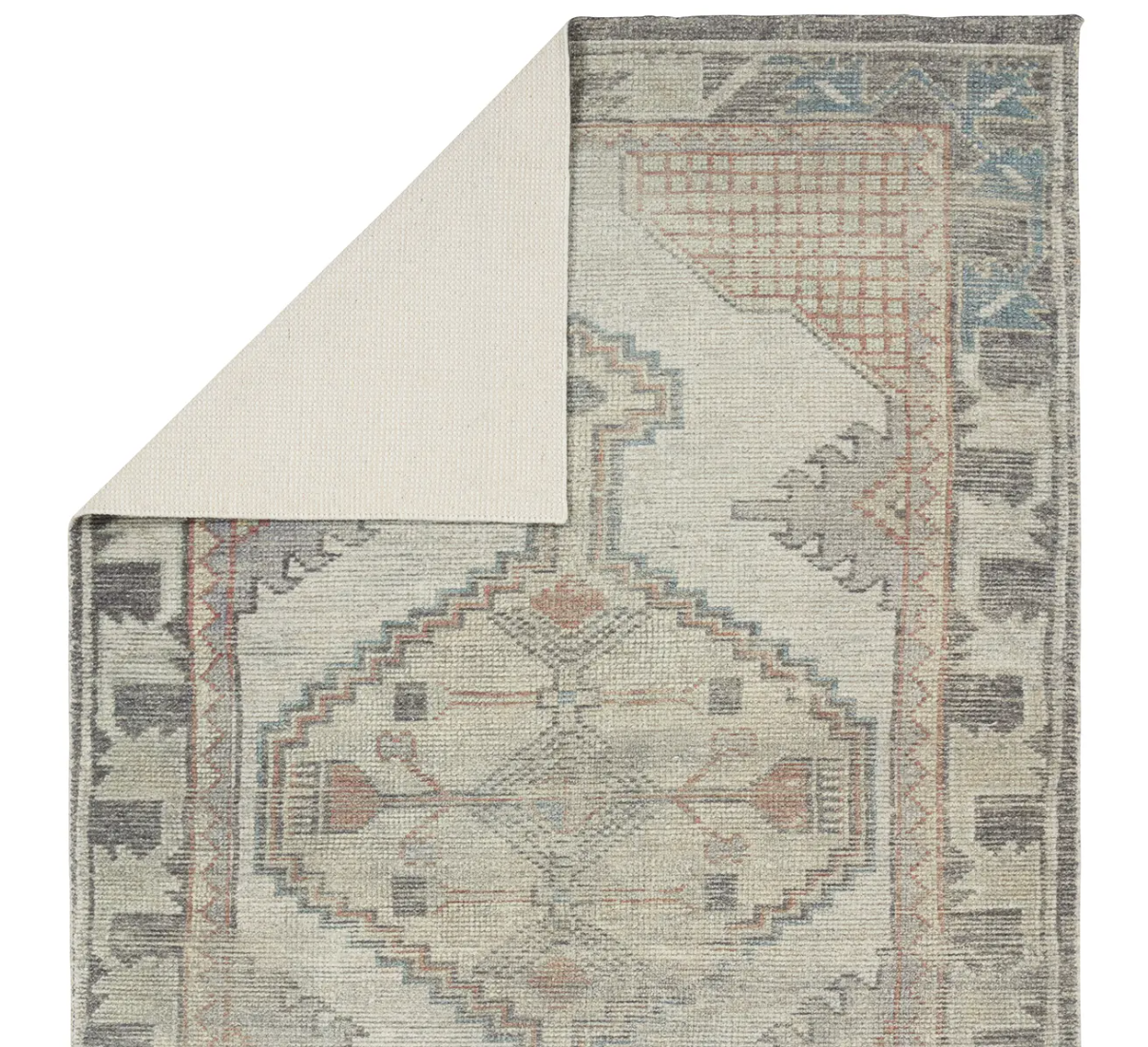 Vintage-Inspired Handwoven Rug, Oil Blue