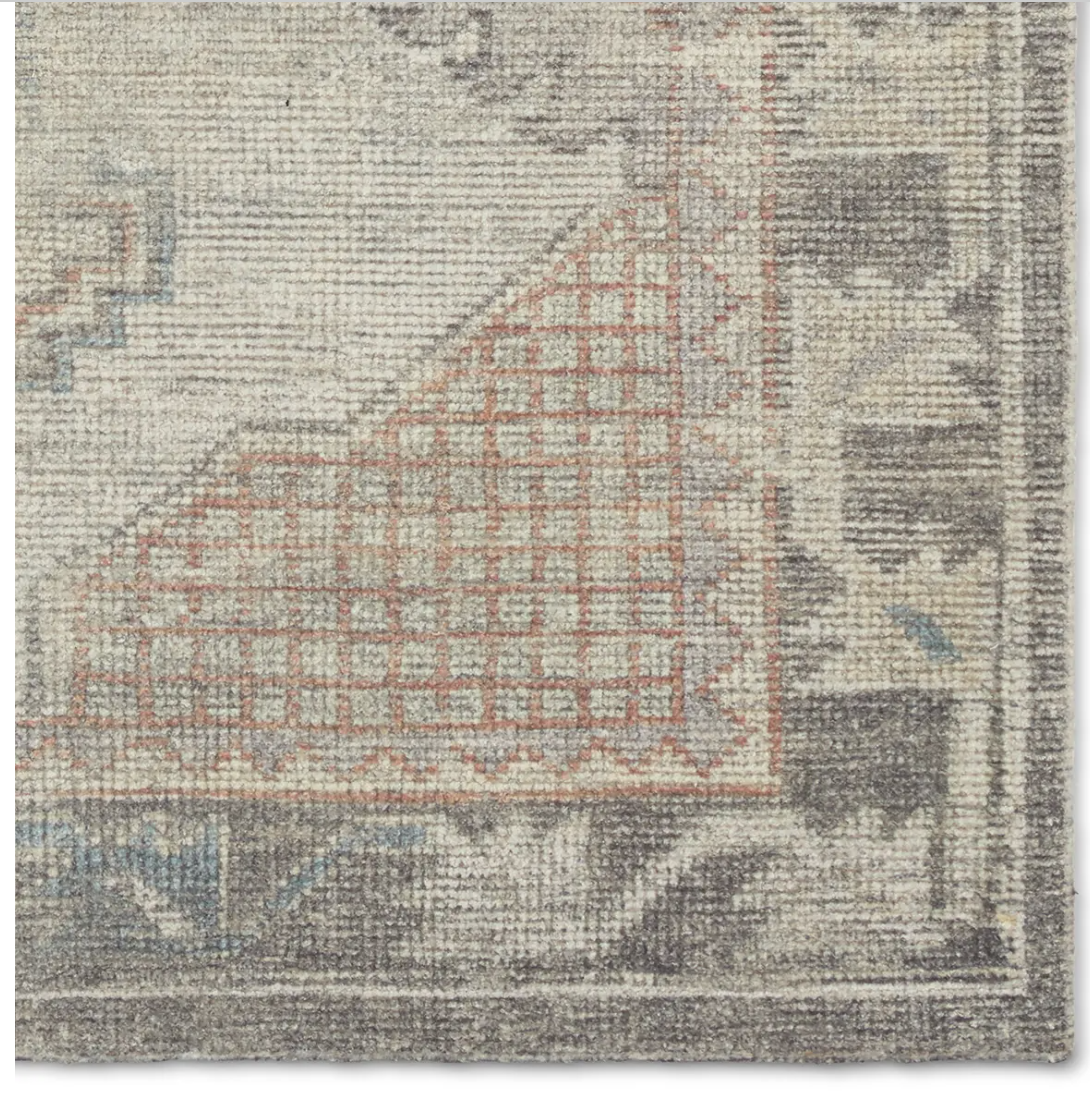 Vintage-Inspired Handwoven Rug, Oil Blue