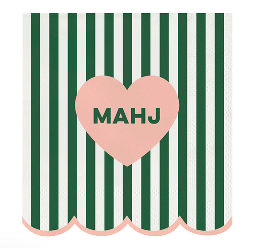 Scalloped Cocktail Napkins - Mahjong, 20 ct