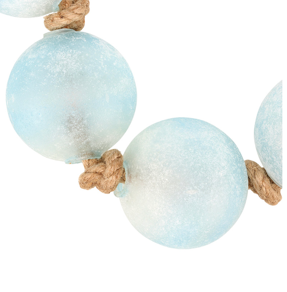 Blue Handblown Glass Bead Garland