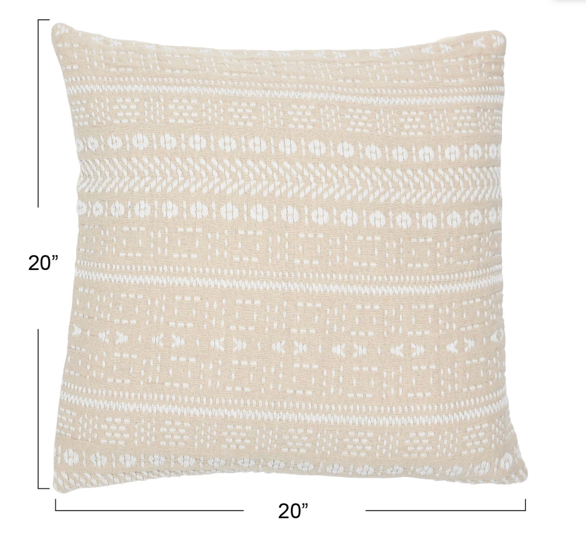 Woven Cotton Embroidered Pillow