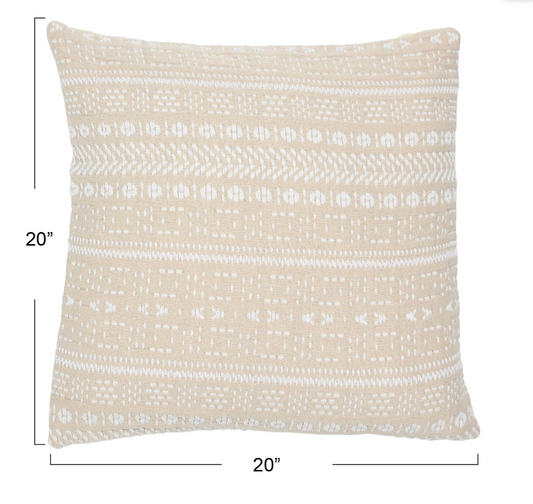 Woven Cotton Embroidered Pillow