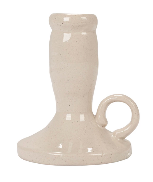 Stoneware Chamberstick Candlestick Holder