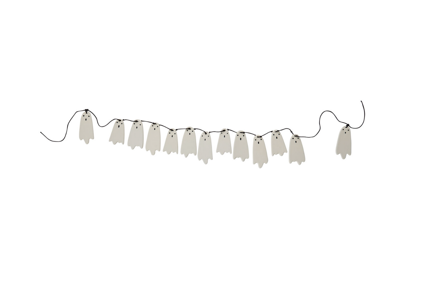 Spooky Ceramic Ghost Garland