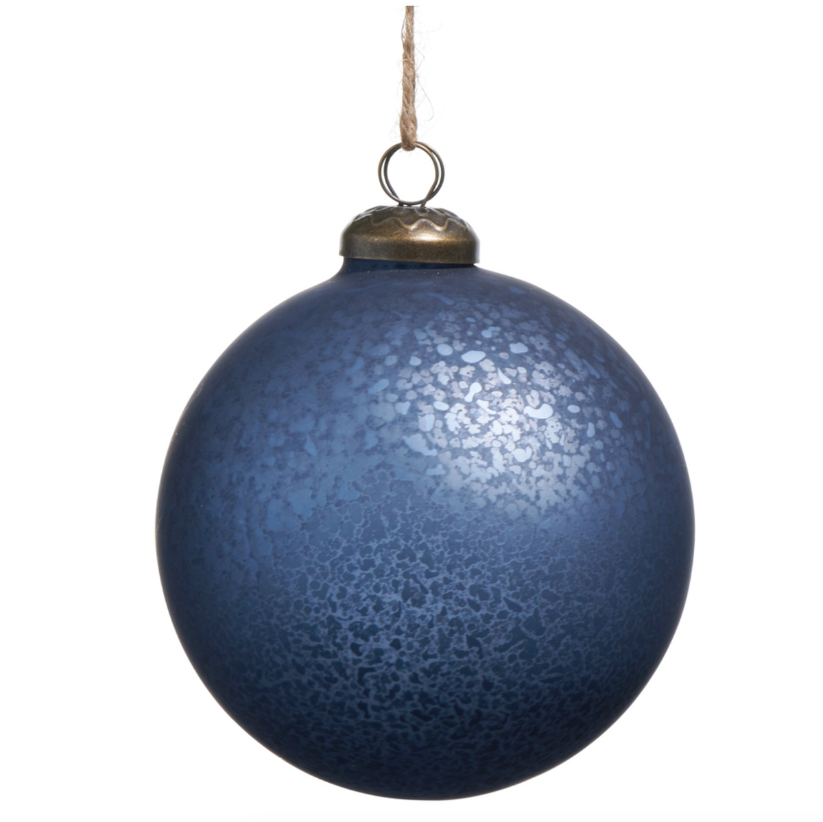 4" Blue Mercury Glass Ornament