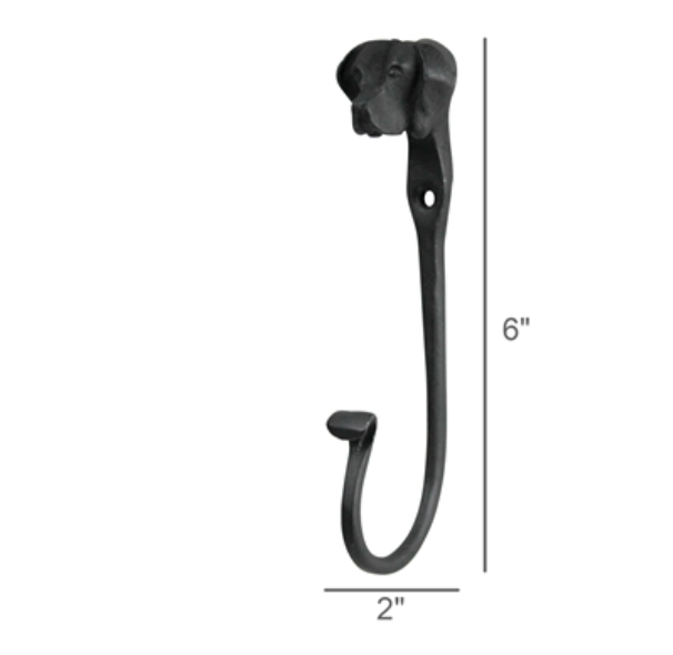 Dog Wall Hook, Forged Iron