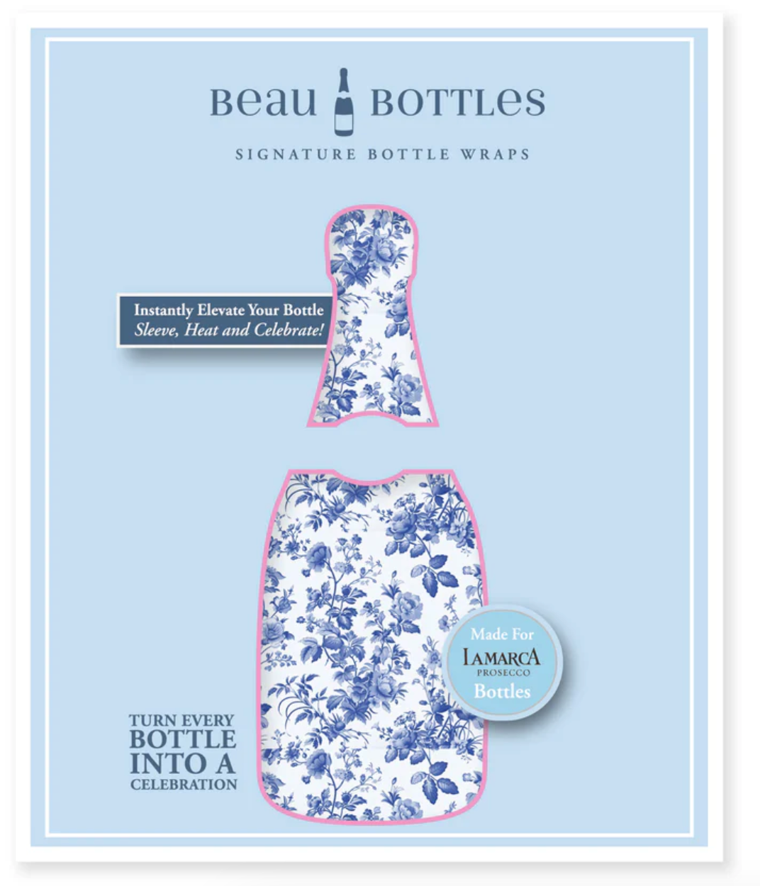 Beau Bottles Grandmillenial Blue Floral - La Marca