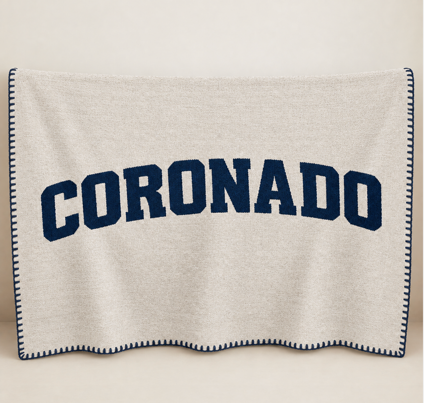 Coronado Throw Blanket with Whip Stitch Border