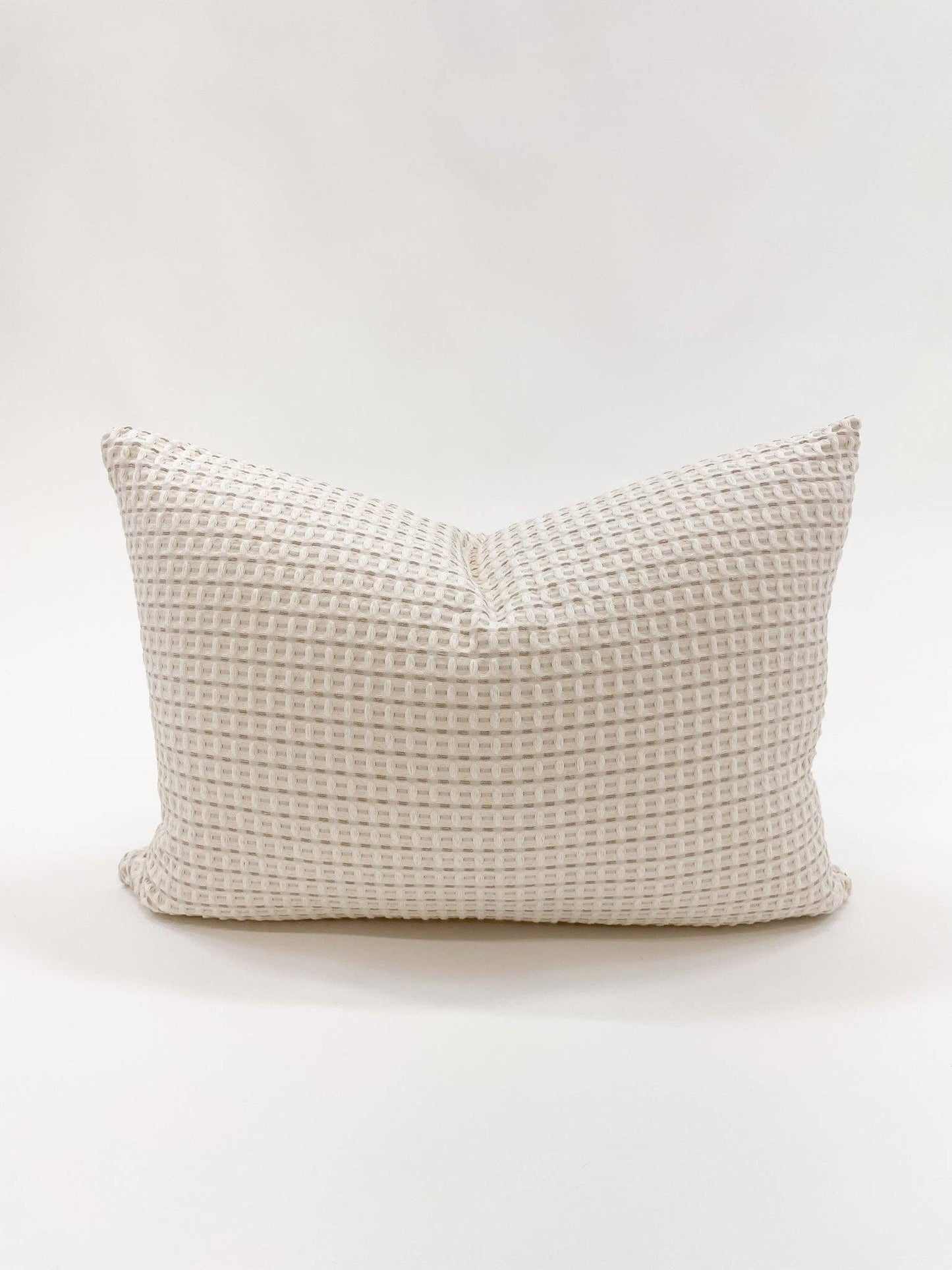 Oyster Waffle Weave Pillow