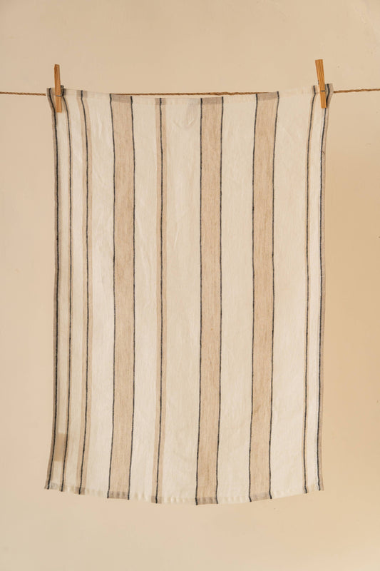 Seaside Stripe Linen Kitchen Towel