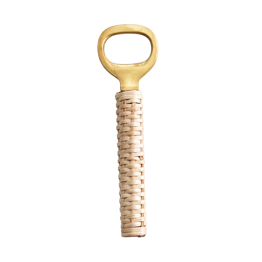 Rattan + Brass Bottle Opener