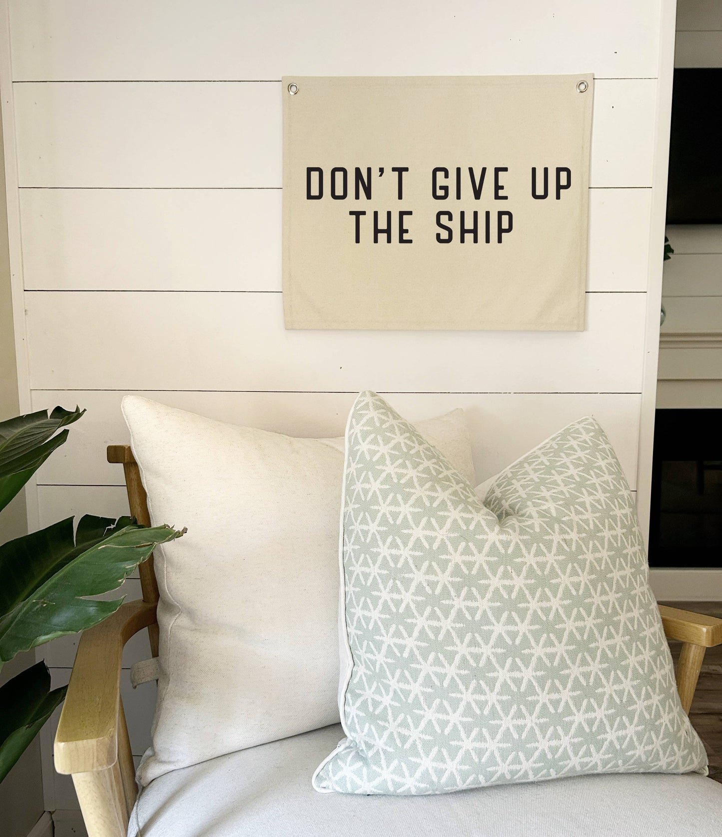 Don't Give Up The Ship Canvas Banner