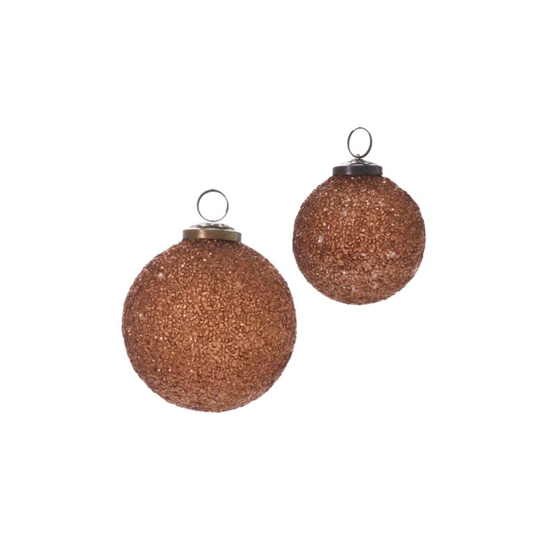 Copper Bubble Glass Christmas Ornament, 2 Sizes