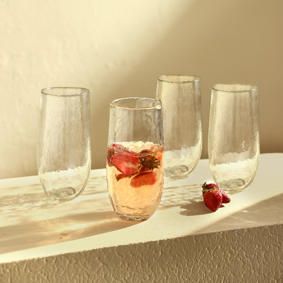 Pebbled Large Glass