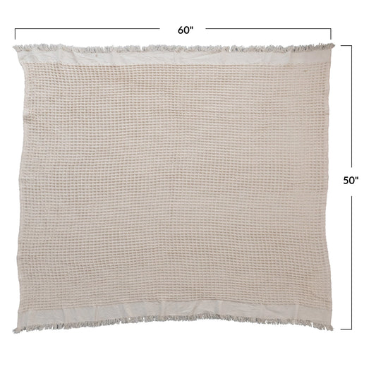 Cotton Waffle Weave Throw