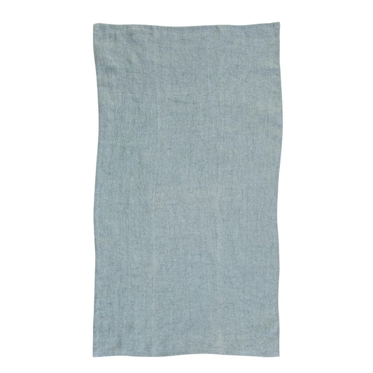 Stonewashed Linen Tea Towel, Aquamarine