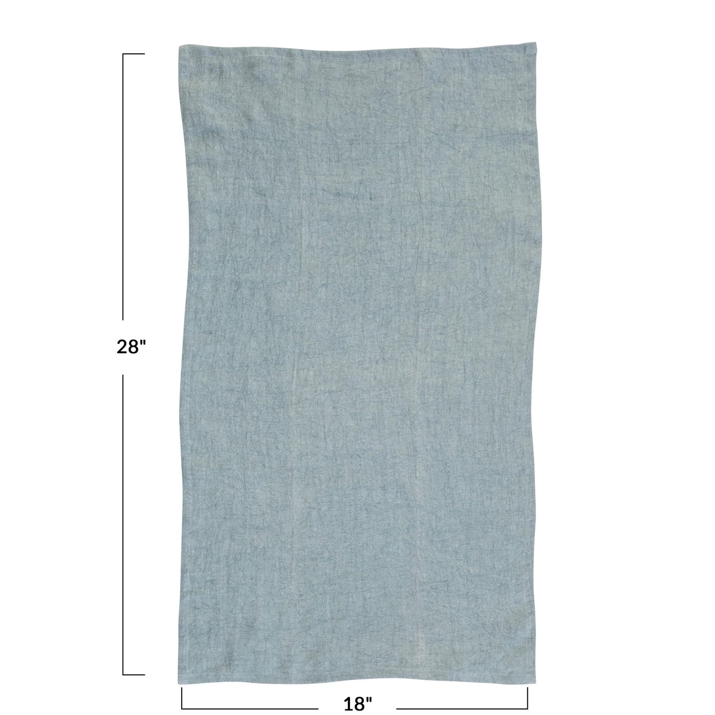 Stonewashed Linen Tea Towel, Aquamarine
