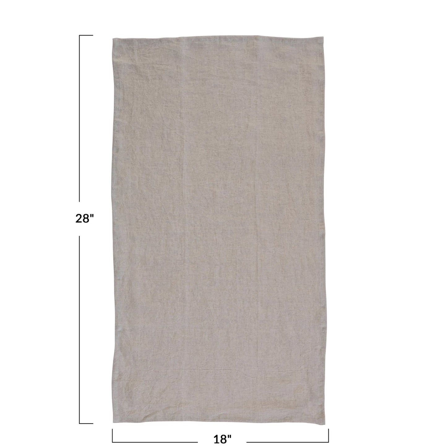 Stonewashed Linen Tea Towel, Natural