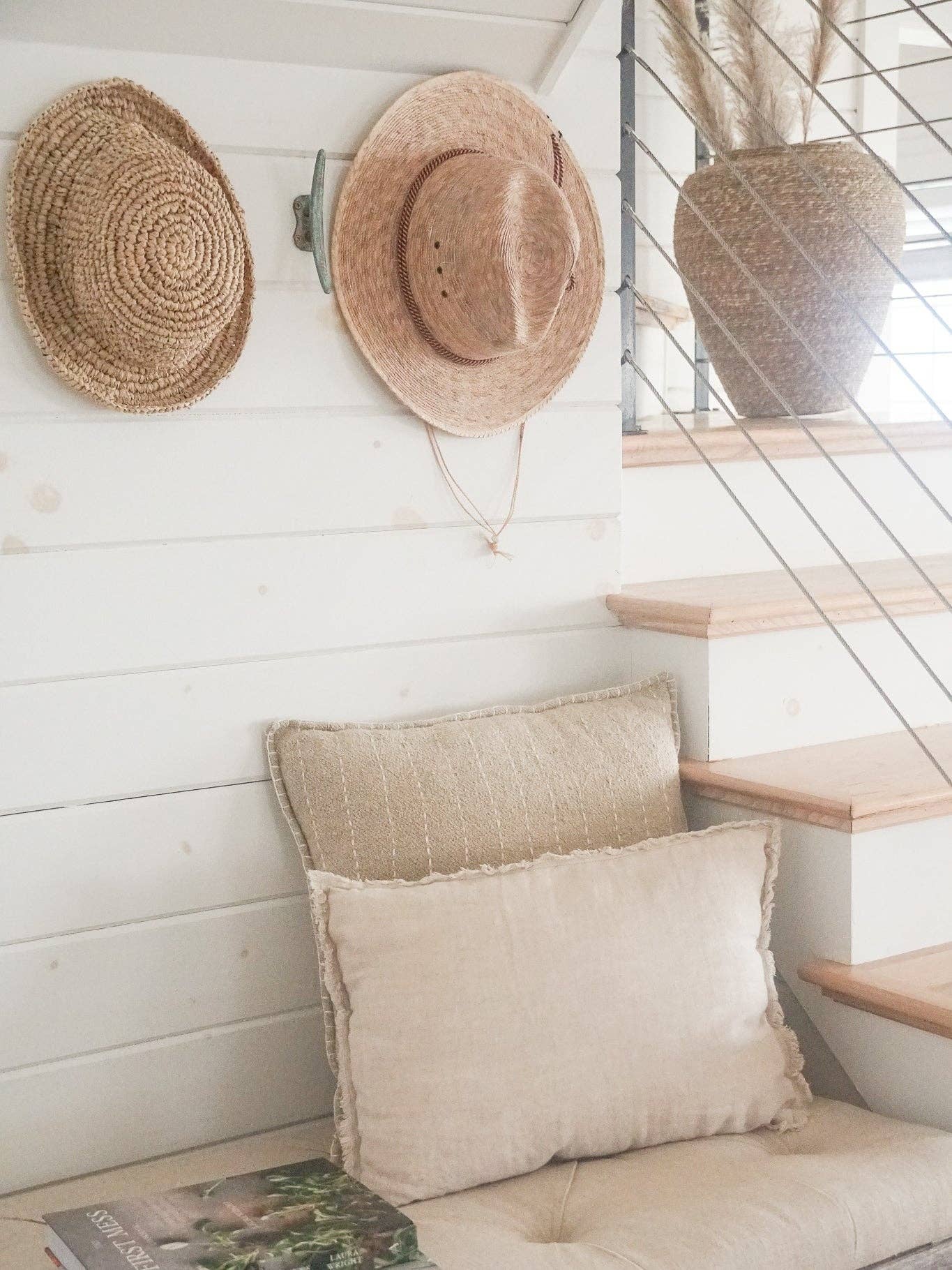 Khaki Fringe Linen Pillow