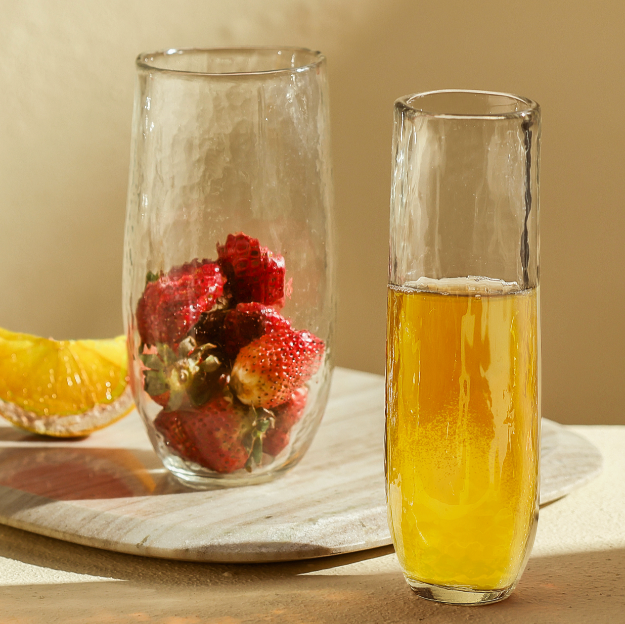 Pebbled Large Glass