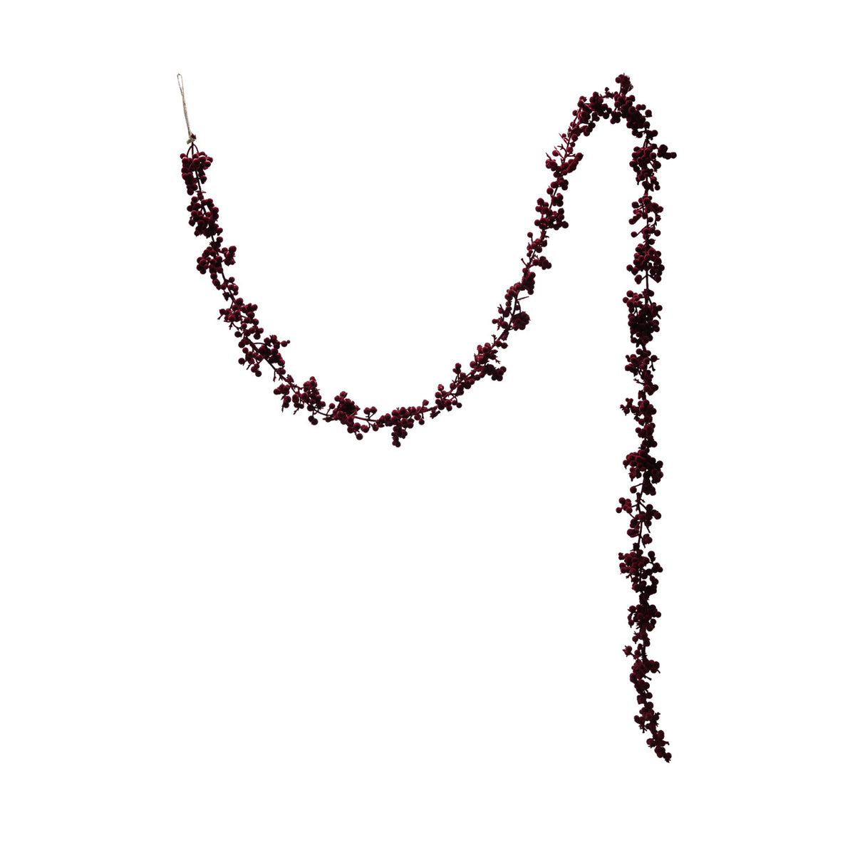 72"L x 5 1/4"H Merlot Flocked Garland