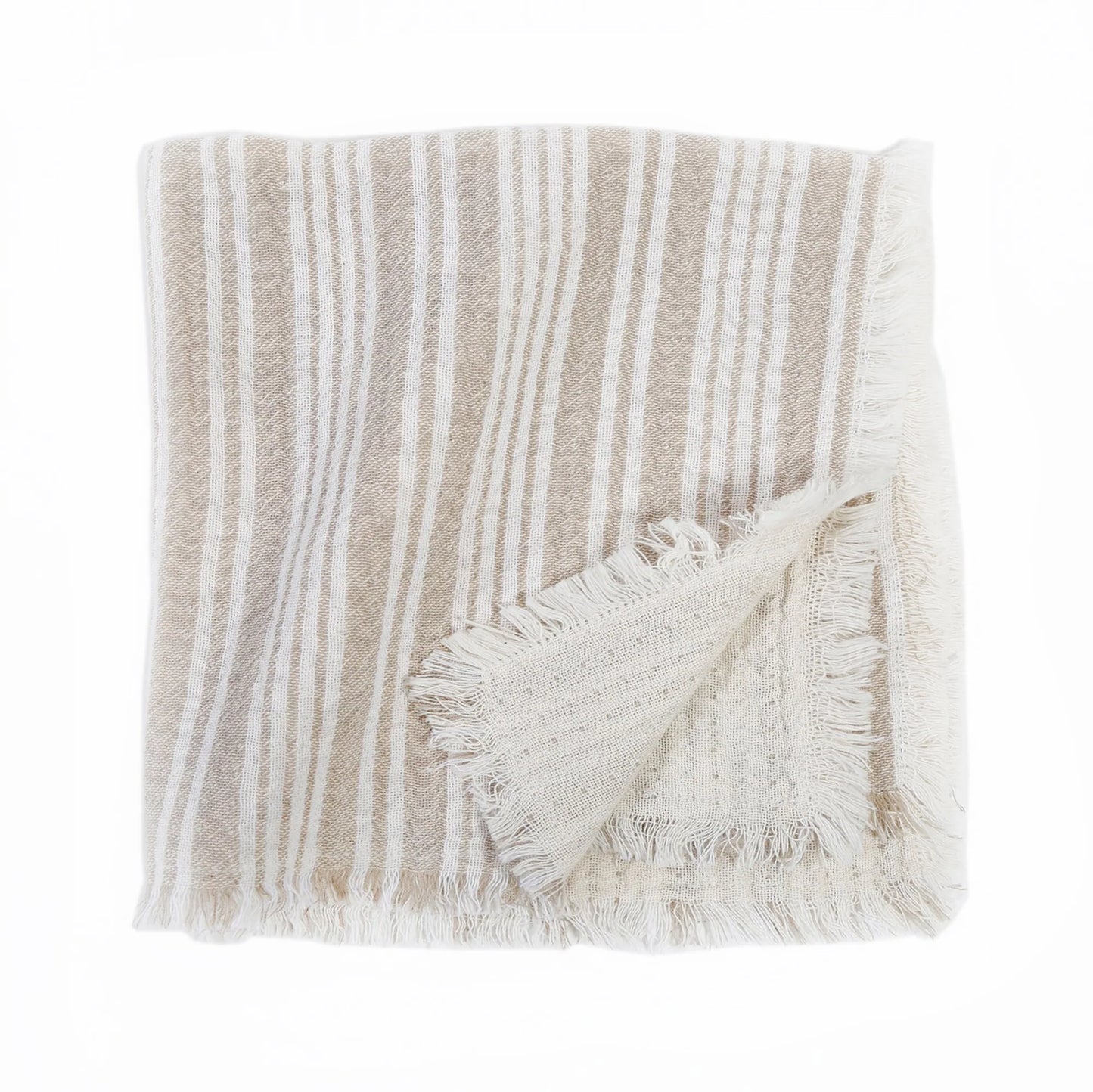 Striped Fringe Dinner Napkin